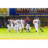 Mississippi Braves celebrate win