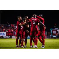 Phoenix Rising FC celebrates a goal