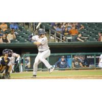 Pensacola Blue Wahoos' Bennett Hostetler at bat