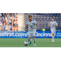 Louisville City FC's Carlos Moguel Jr. on the field