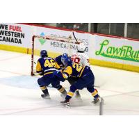 Saskatoon Blades battle the Regina Pats