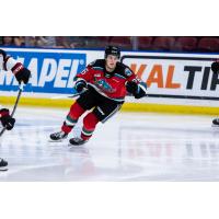 Kelowna Rockets' Trae Johnson on the ice