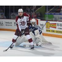 Peterborough Petes' Jax Dubois on the ice