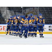 Saskatoon Blades celebrate win