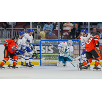 Wichita Thunder battles the Kansas City Mavericks