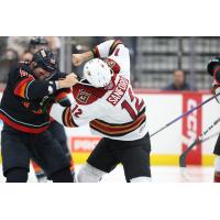 Roadrunners' Zach Sanford versus Coachella Valley Firebirds' Jacob Melanson