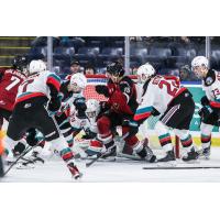 Vancouver Giants battle the Kelowna Rockets