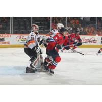 Lehigh Valley Phantoms goaltender Parker Gahagen vs. the Springfield Thunderbirds