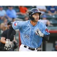 Utility player Jake Guenther with the Hickory Crawdads