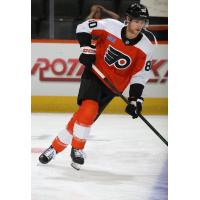 Defenseman Will Zmolek with the Philadelphia Flyers