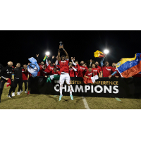 Phoenix Rising FC celebrates the Western Conference championship