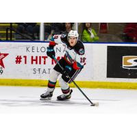 Kelowna Rockets' Michael Cicek on the ice