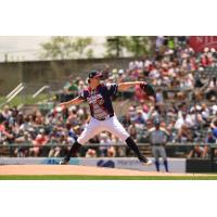 Gerrit Cole pitching for the Somerset Patriots