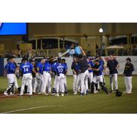 Biloxi Shuckers celebrate win