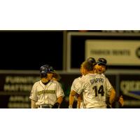 Fond du Lac Dock Spiders' Caden Shapiro and Drew Barragan on game night