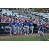 Green Bay Rockers react after scoring