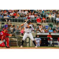 Anthony Seigler of the Somerset Patriots awaits a pitch