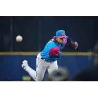 Pensacola Blue Wahoos' M.D. Johnson in action