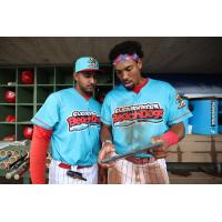 Clearwater Threshers in their BeachDogs jerseys