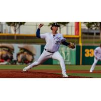 Montgomery Biscuits' Sean Hunley on the mound