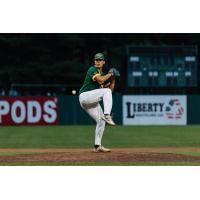 Sanford Mainers' Cole Schiff on the mound