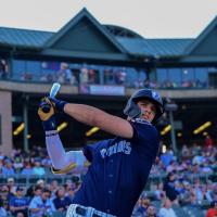 Somerset Patriots outfielder Spencer Jones