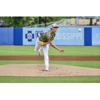 Biloxi Shuckers' Brett Wichrowski on the mound