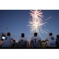 Fireworks over Funko Field, home of the Everett AquaSox