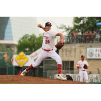 Winnipeg Goldeyes' Zac Reininger on the mound