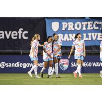 San Diego Wave FC on the field