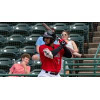 Hickory Crawdads' Gleider Figuereo at bat