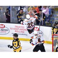 Lehigh Valley Phantoms forward Cooper Marody celebrates a goal