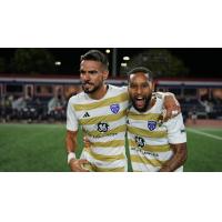 Louisville City FC's Arturo Ordóñez and Amadou Dia