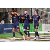 Rhode Island FC's JJ Williams, Mark Doyle, and Joe Brito on game night