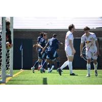 Chattanooga FC celebrates Callum Watson's goal against New York Red Bulls II