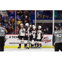 Vancouver Giants celebrate a goal