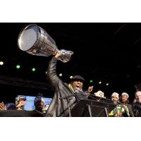 Ed Hervey celebrates Edmonton's 2015 Grey Cup championship