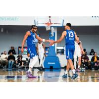 Delaware Blue Coats forwards Marcus Bagley (left) and Darius Bazley