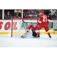 Allen Americans goaltender Anson Thornton vs. the Fort Wayne Komets