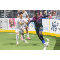 St. Louis Ambush forward Axel Chakounte with possession vs. the Empire Strykers