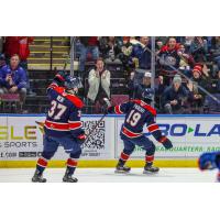 Saginaw Spirit's Ethan Weir and Zayne Parekh on game night