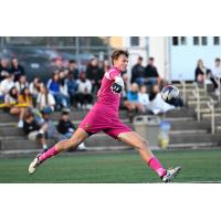 Goalkeeper Sinclair Astridge with Dalhousie University