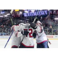 Adirondack Thunder congratulate Lars Rødne on his goal