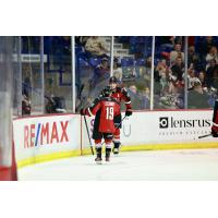Vancouver Giants' Cameron Schmidt and Jaden Lipinski on game night