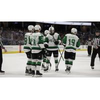 Texas Stars' Kyle Capobianco, Sean Chisholm, Tommy Bergsland, and Cameron Hughes on game night