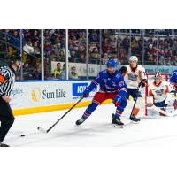 Kitchener Rangers left wing Trent Swick vs. the Flint Firebirds