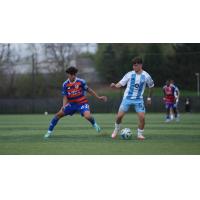 Chicago Fire FC II midfielder Claudio Cassano with possession