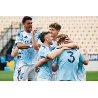 Chattanooga FC celebrates a goal against Atlanta United 2