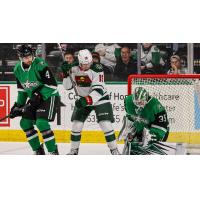 Texas Stars goaltender Magnus Hellberg against the Iowa Wild