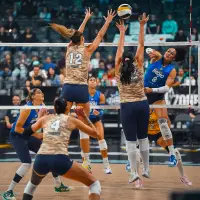 San Diego Mojo outside hitter Kendra Dahlke (far right)